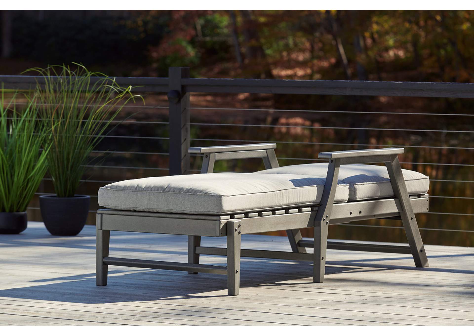Visola Chaise Lounge with Cushion,Outdoor By Ashley