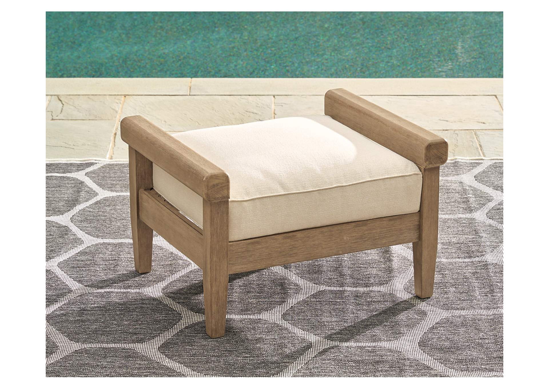 Gerianne Ottoman with Cushion,Outdoor By Ashley