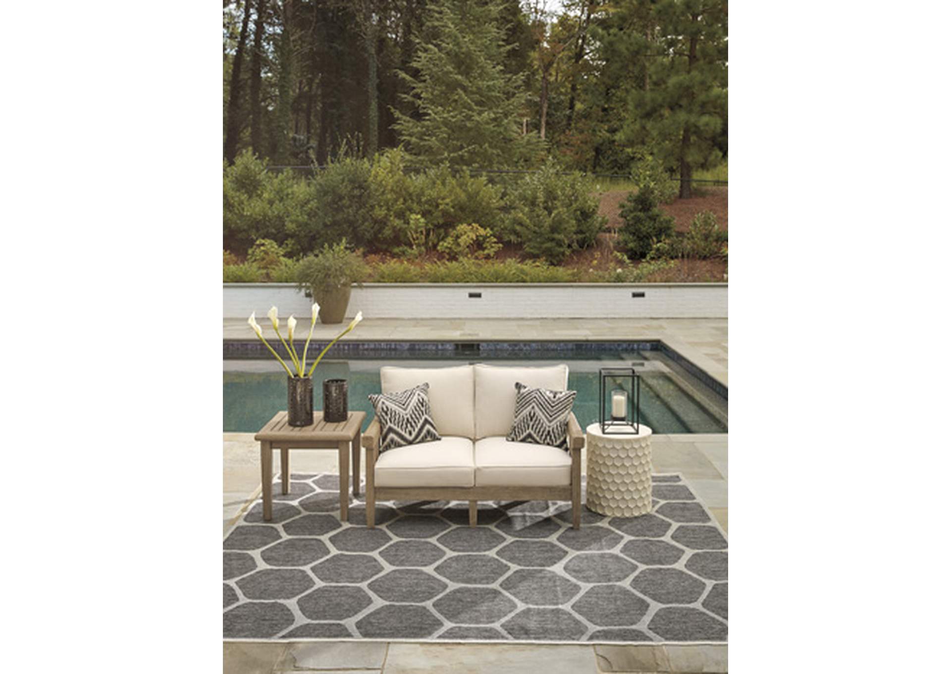 Gerianne Loveseat with Cushion,Outdoor By Ashley