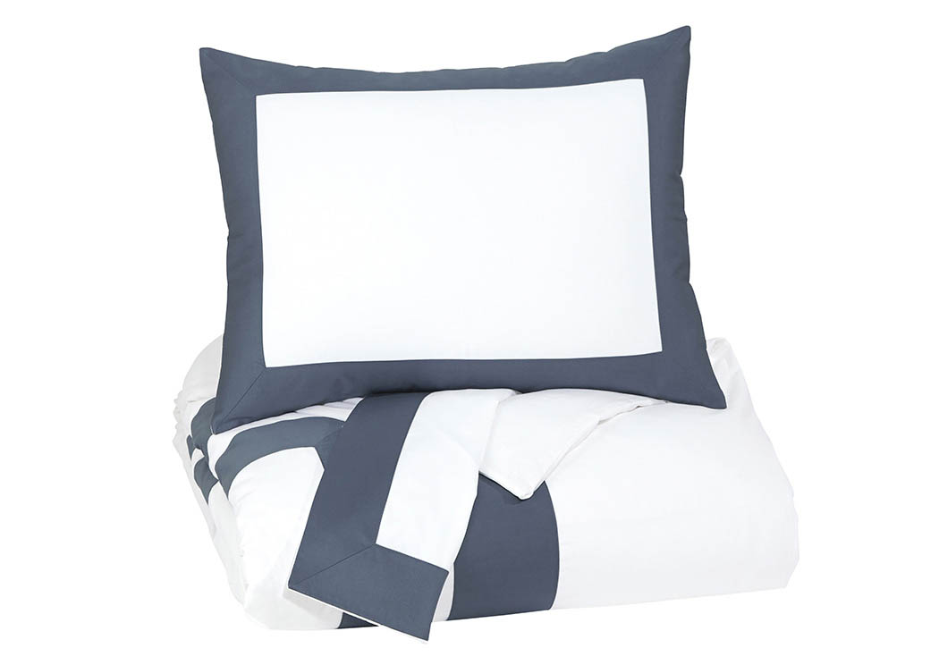 Daruka Blue King Duvet Cover Set,ABF Signature Design by Ashley