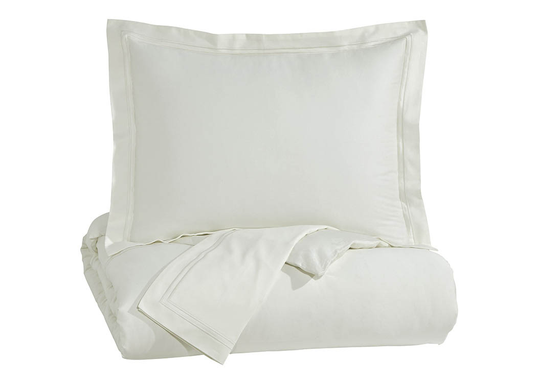 Barsheba Ivory King Duvet Cover Set,ABF Signature Design by Ashley