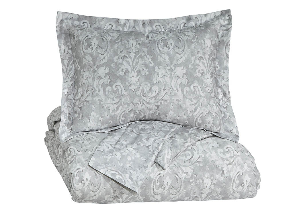 Daniyah Gray Queen Duvet Cover Set,ABF Signature Design by Ashley