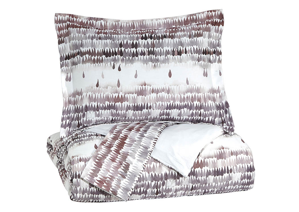 Danessa Mulberry King Duvet Cover Set,ABF Signature Design by Ashley