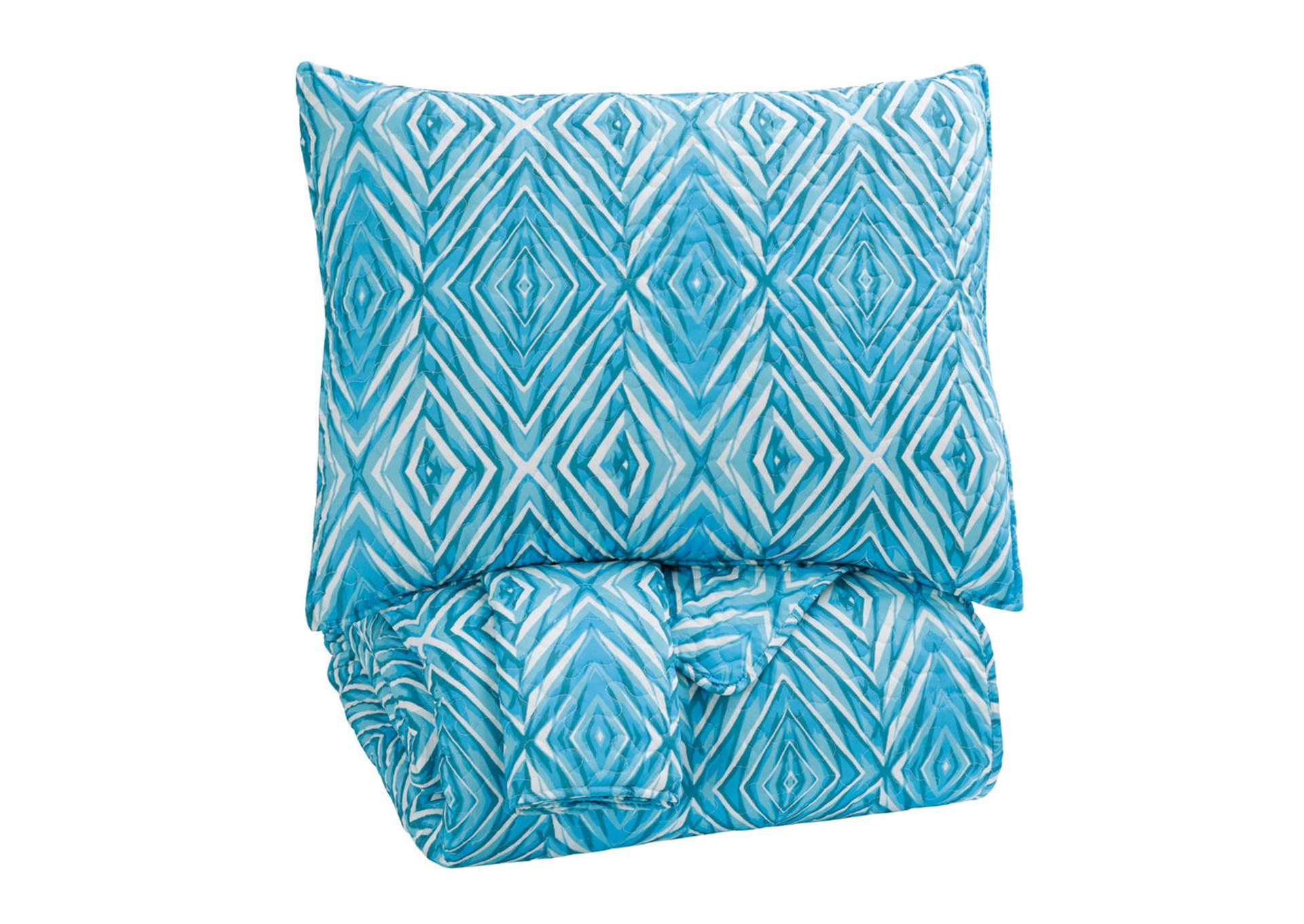 Jolana Turquoise Full Quilt Set,ABF Signature Design by Ashley