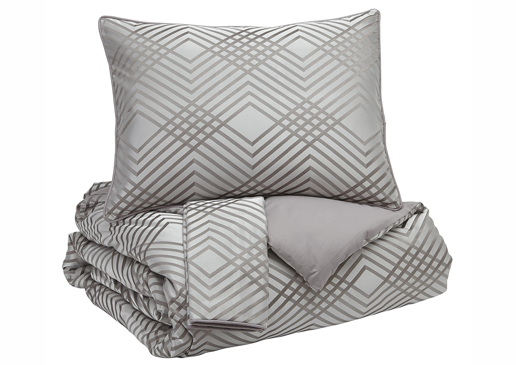 Anjelita Pewter King Comforter Set,ABF Signature Design by Ashley
