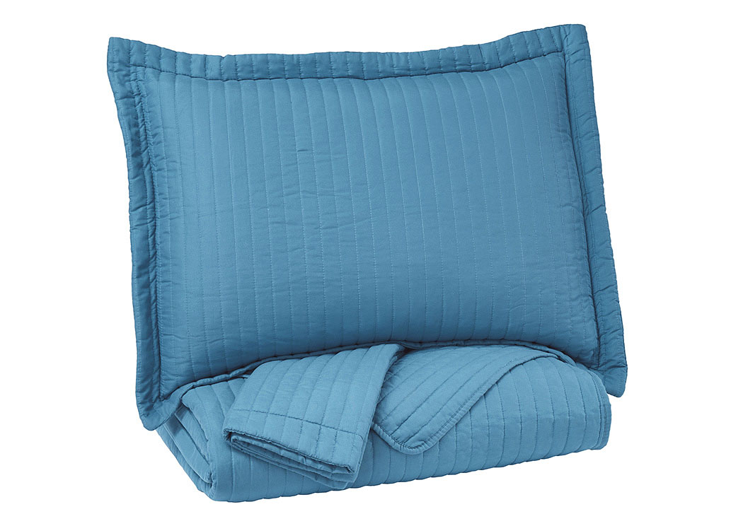 Raleda Turquoise Full Coverlet Set,ABF Signature Design by Ashley