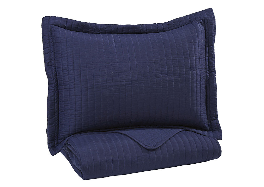 Raleda Navy Twin Coverlet Set,ABF Signature Design by Ashley