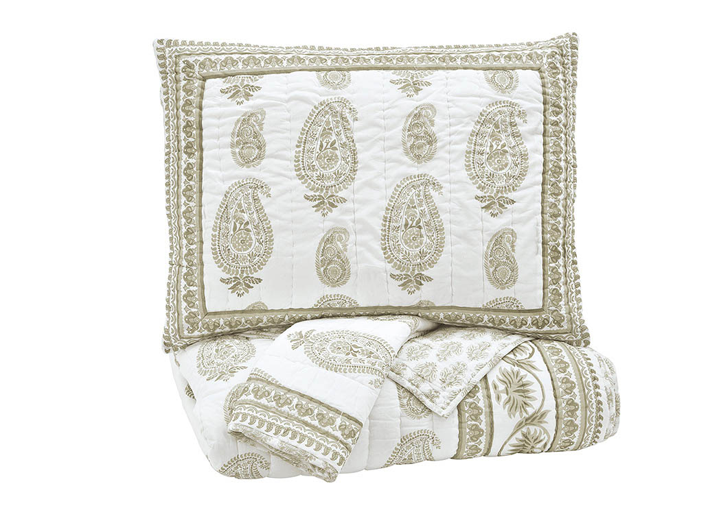 Almeda Beige Queen Coverlet Set,ABF Signature Design by Ashley