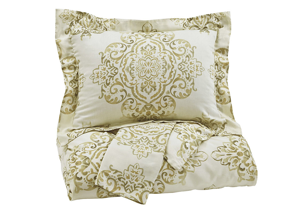 Fairholm Natural Queen Duvet Cover Set,ABF Signature Design by Ashley