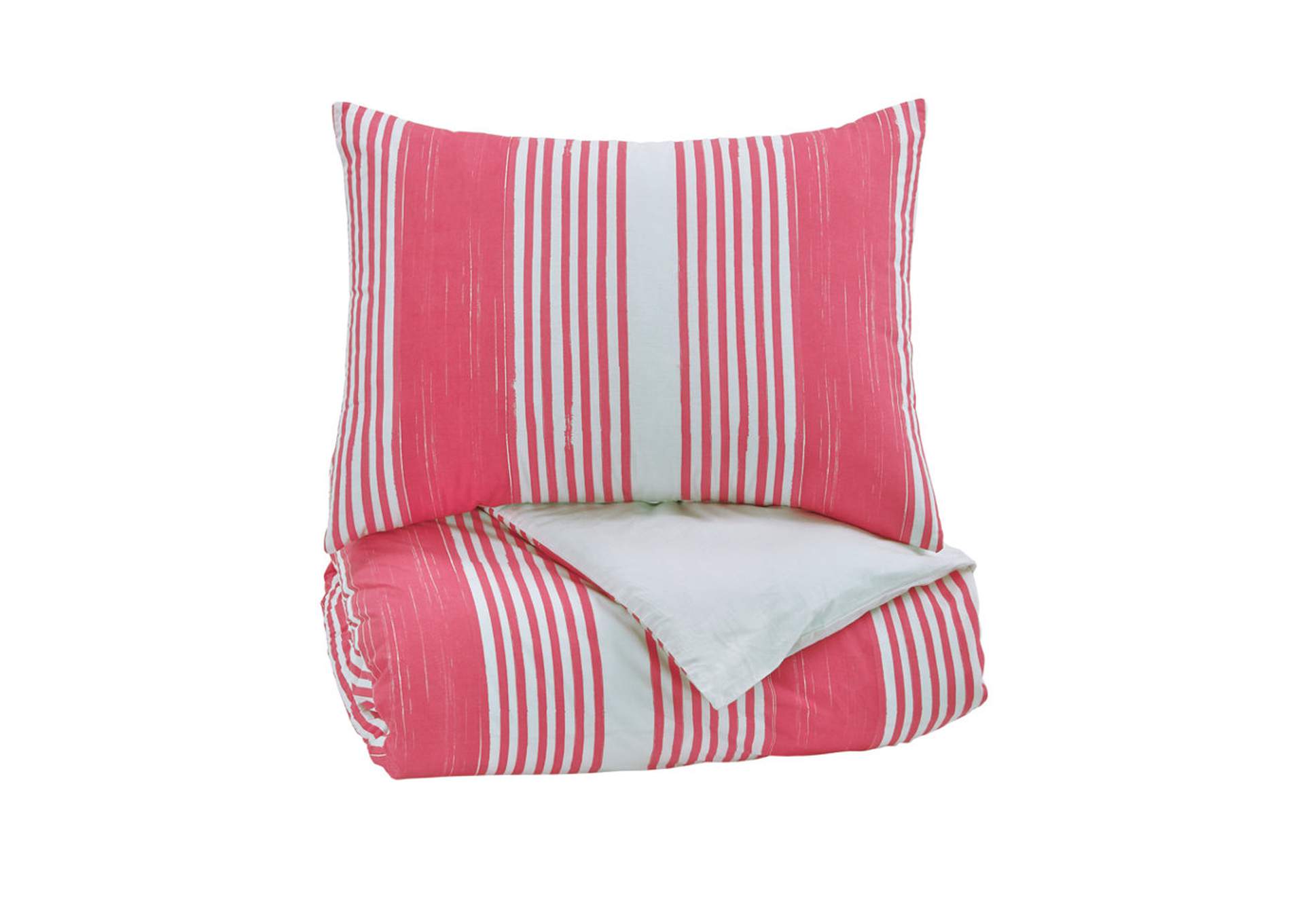 Taries Pink Twin Duvet Cover Set,ABF Signature Design by Ashley