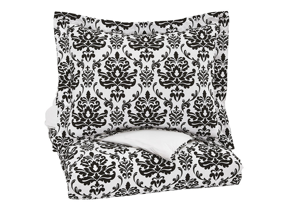 Alano Black Twin Duvet Cover Set,ABF Signature Design by Ashley