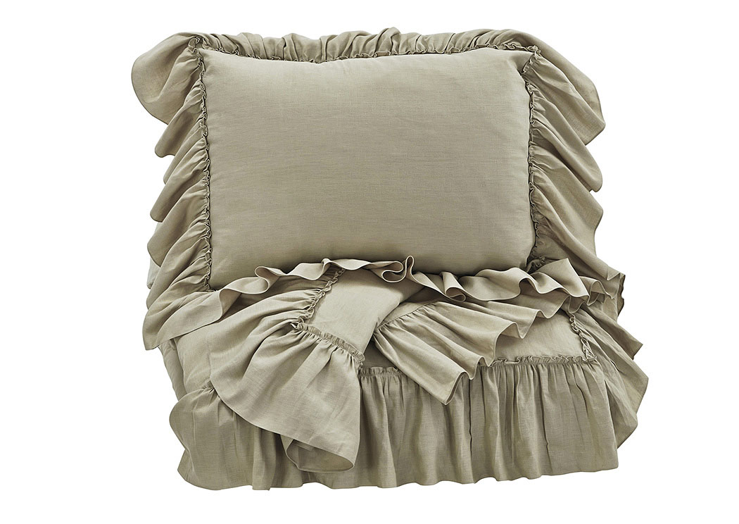 Clarksdale Natural Queen Duvet Cover Set,ABF Signature Design by Ashley