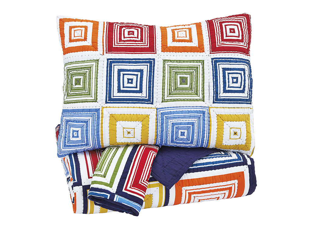 Tazzoni Multi Full Coverlet Set,ABF Signature Design by Ashley