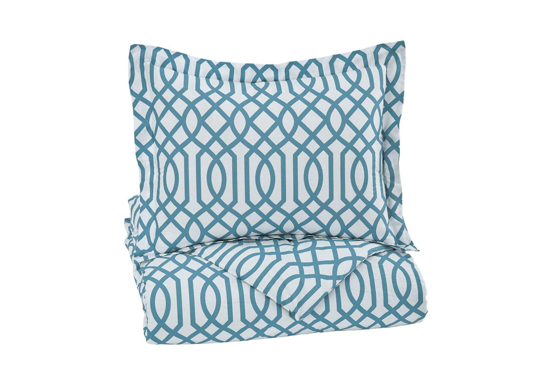 Loomis Aqua Twin Comforter Set,ABF Signature Design by Ashley