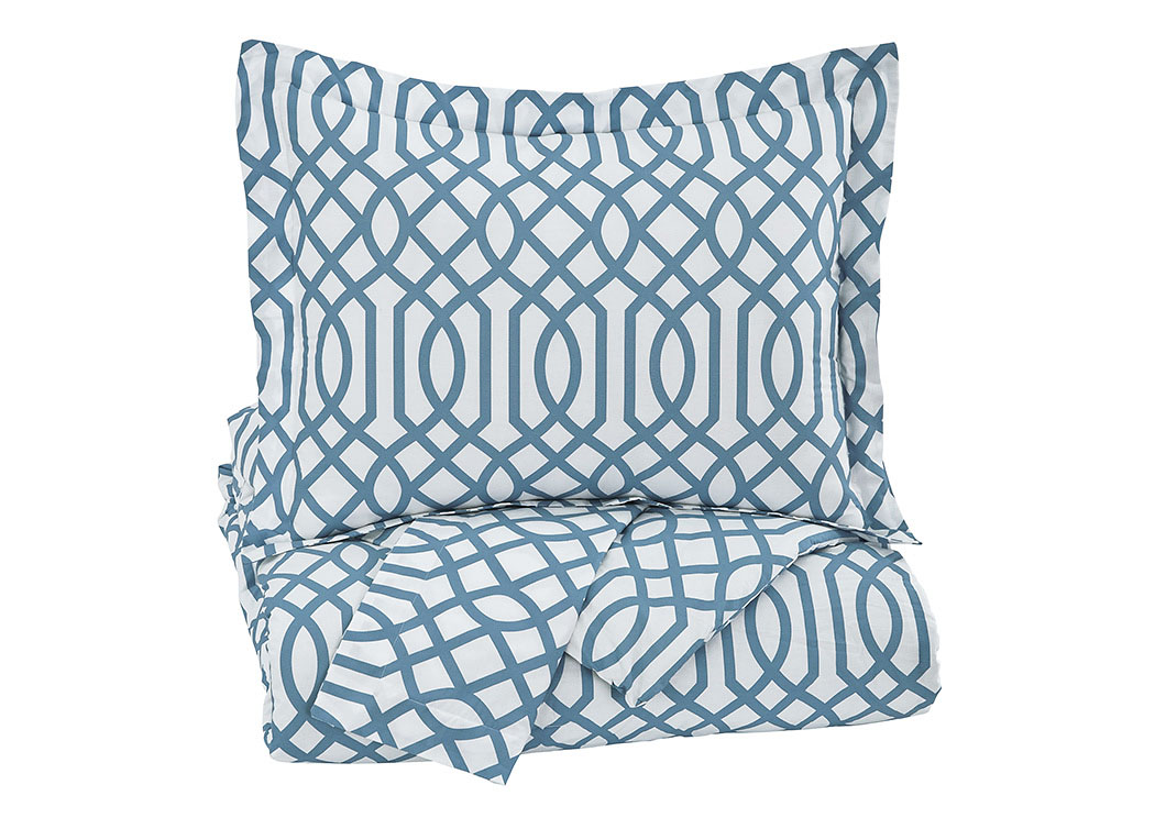 Loomis Aqua Full Comforter Set,ABF Signature Design by Ashley