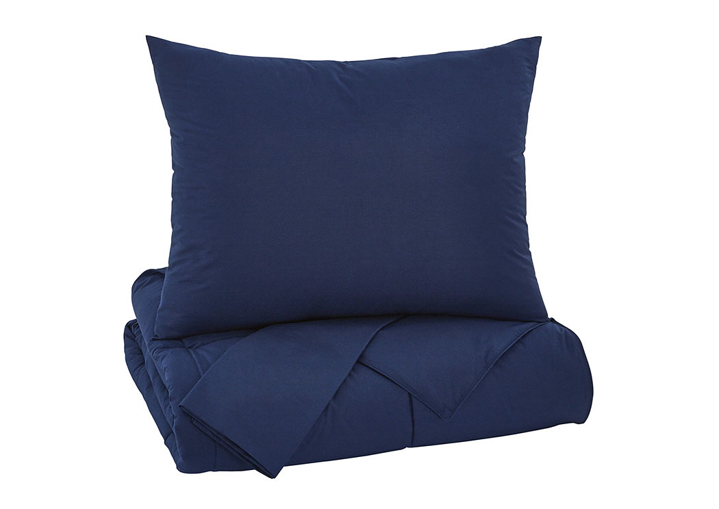 Plainfield Navy Full Comforter Set,ABF Signature Design by Ashley