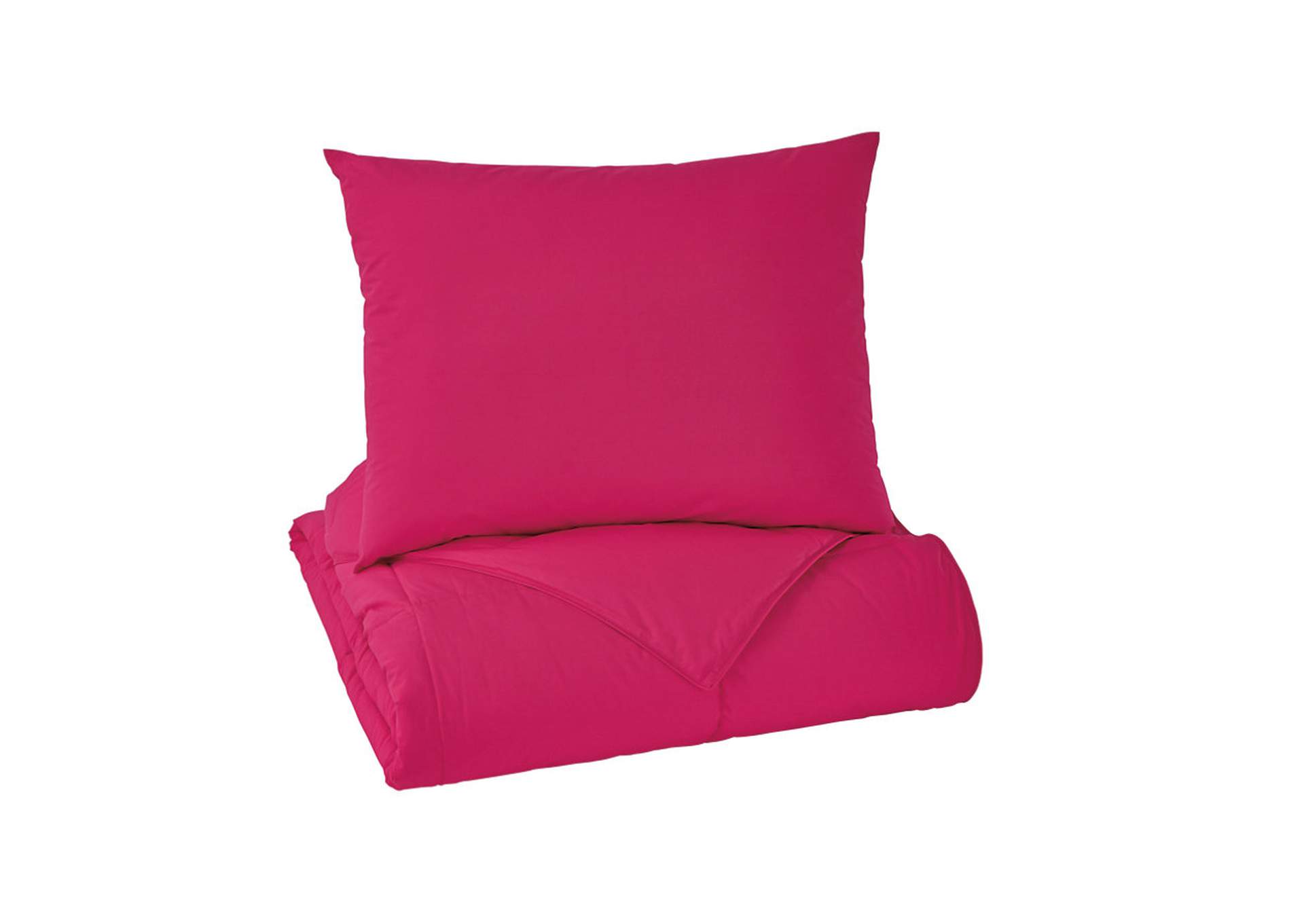Plainfield Magenta Twin Comforter Set,ABF Signature Design by Ashley