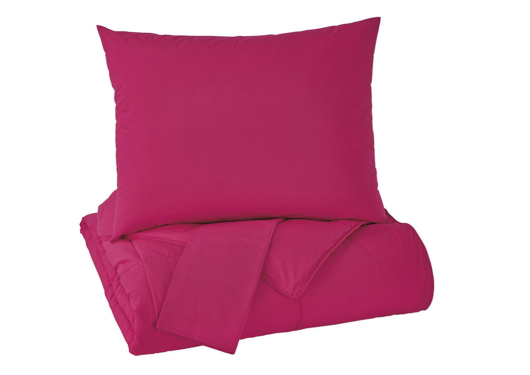 Plainfield Magenta Full Comforter Set,ABF Signature Design by Ashley