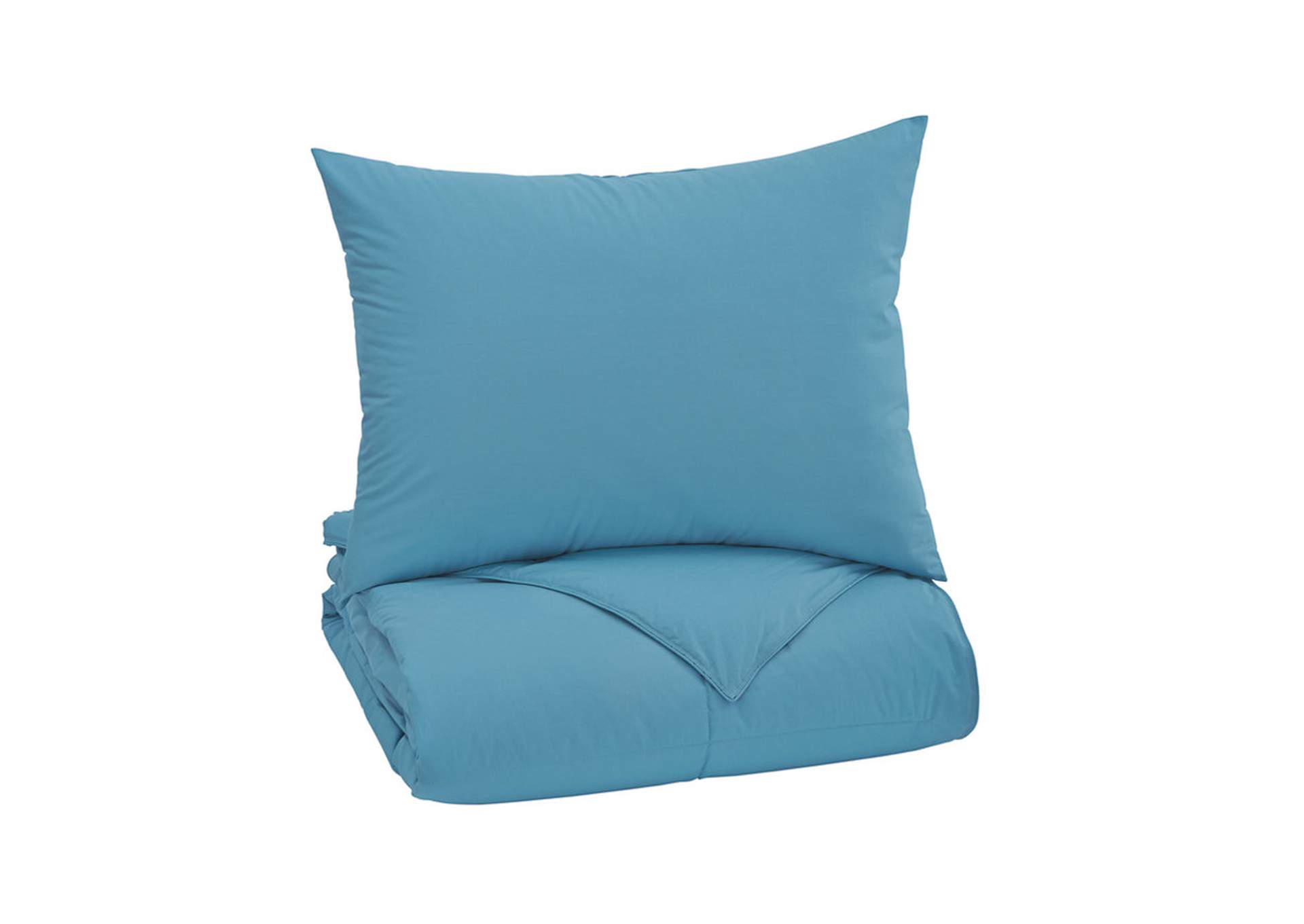 Plainfield Aqua Twin Comforter Set,ABF Signature Design by Ashley