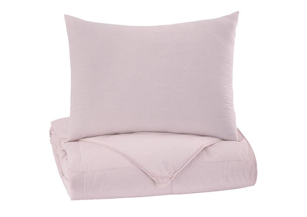 Plainfield Soft Pink Twin Comforter Set,ABF Signature Design by Ashley