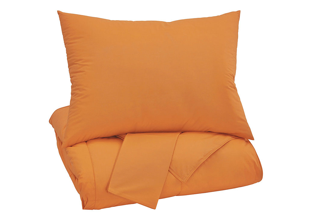 Plainfield Orange Full Comforter Set,ABF Signature Design by Ashley