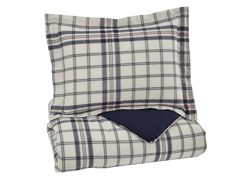 Derick Plaid Twin Comforter Set,ABF Signature Design by Ashley