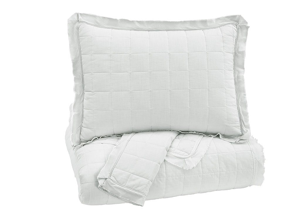 Amare White Queen Coverlet Set,ABF Signature Design by Ashley