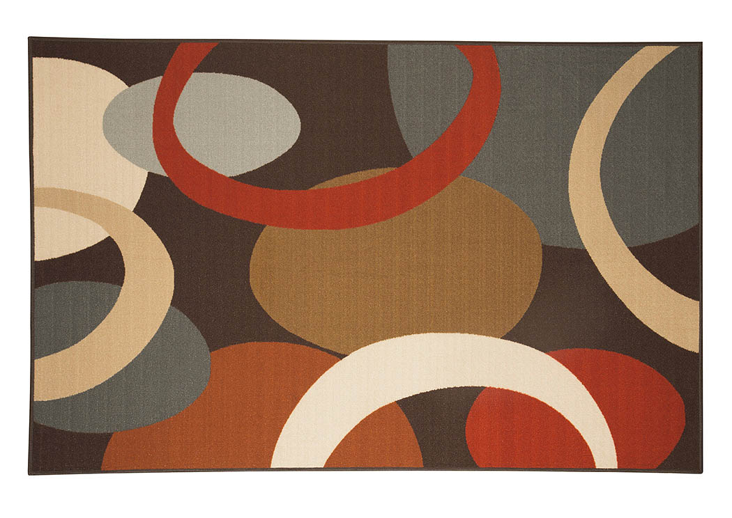 Acciai Brown/Blue Medium Rug,ABF Signature Design by Ashley
