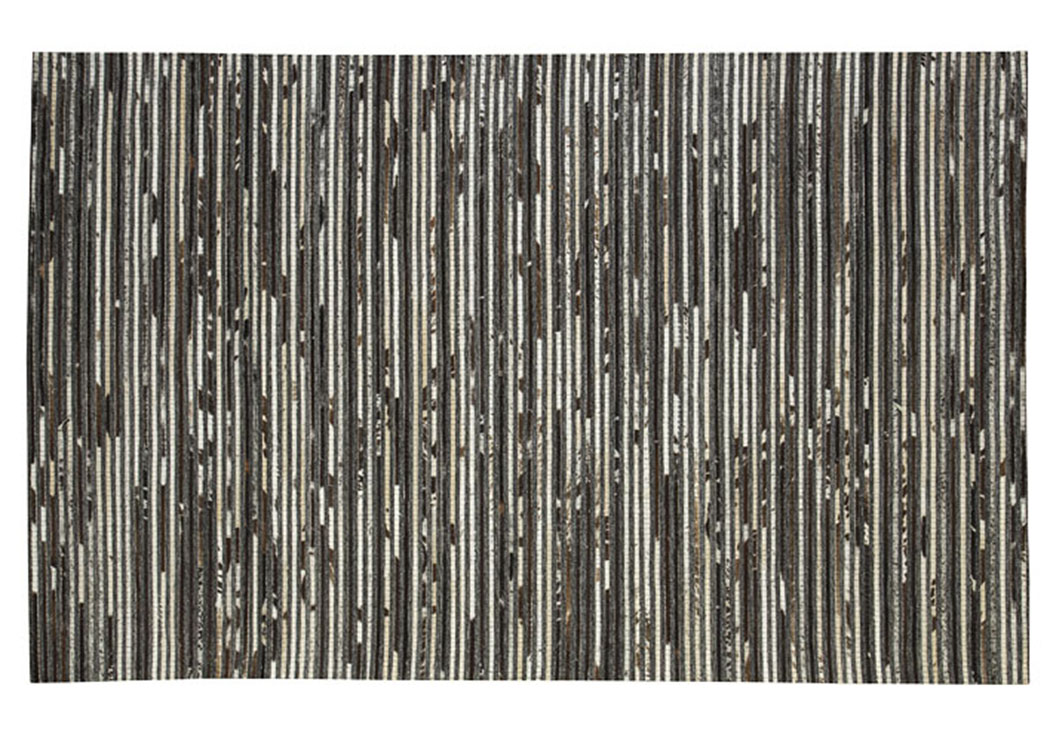 Maddoc Dark Brown/White Large Rug,ABF Signature Design by Ashley