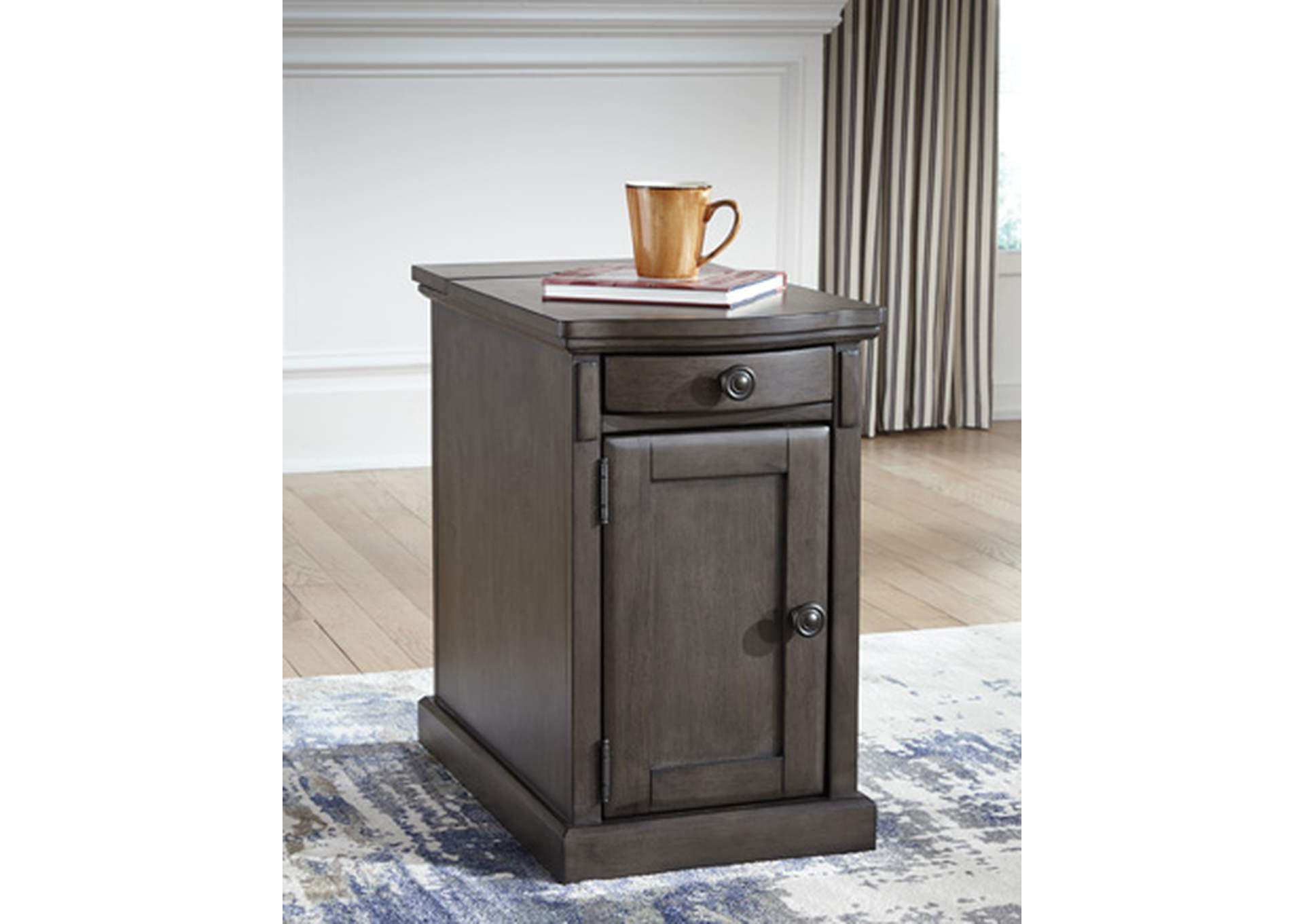 Laflorn Chairside End Table with USB Ports & Outlets Rhynes & Rhodes