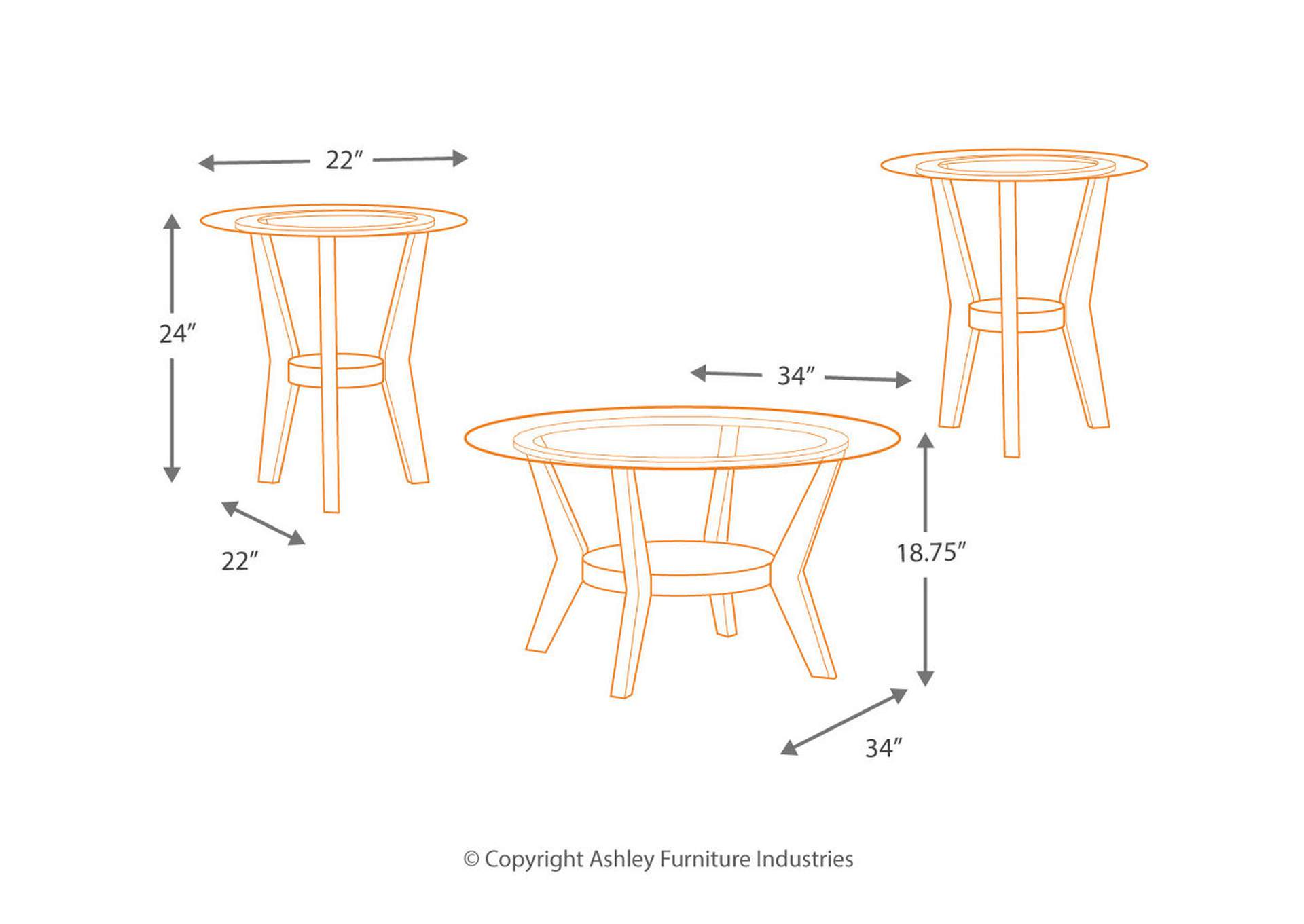 Fantell Table (Set of 3),Signature Design By Ashley