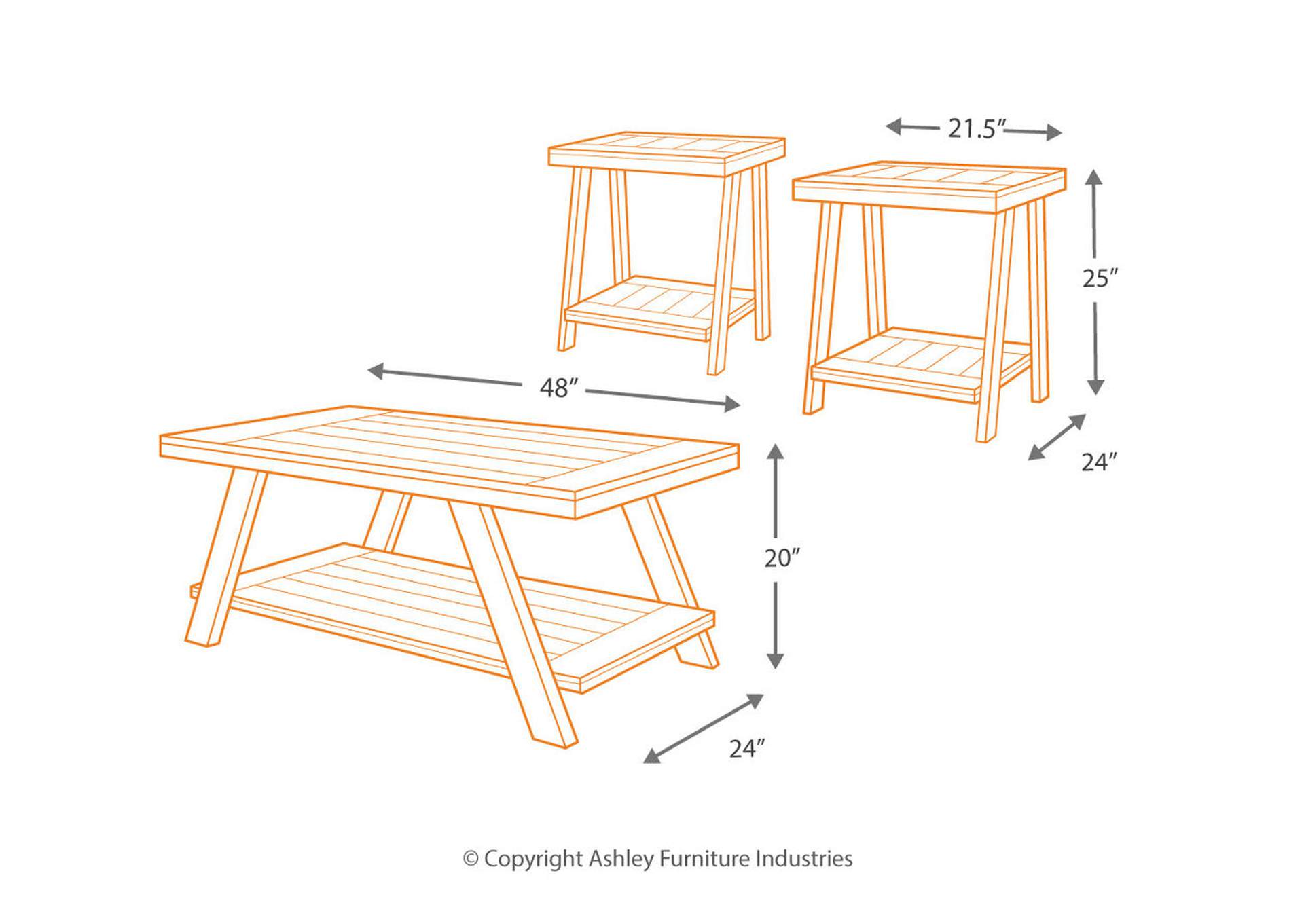 Bradley Table (Set of 3),Signature Design By Ashley