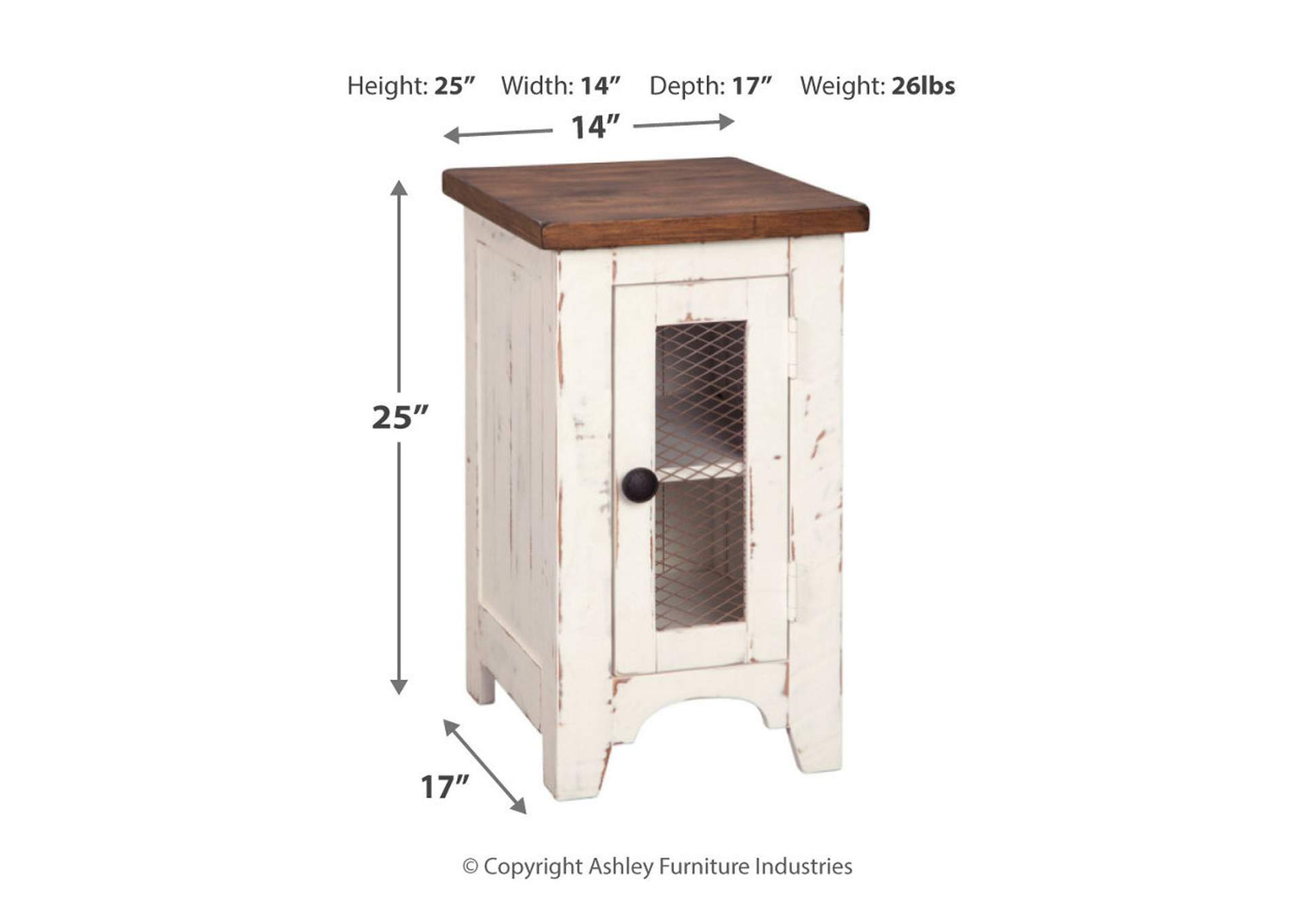 Wystfield Chairside End Table,Signature Design By Ashley