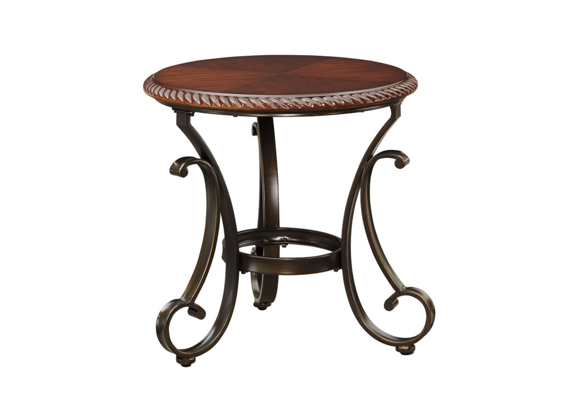 Gambrey Reddish Brown Round End Table,ABF Signature Design by Ashley