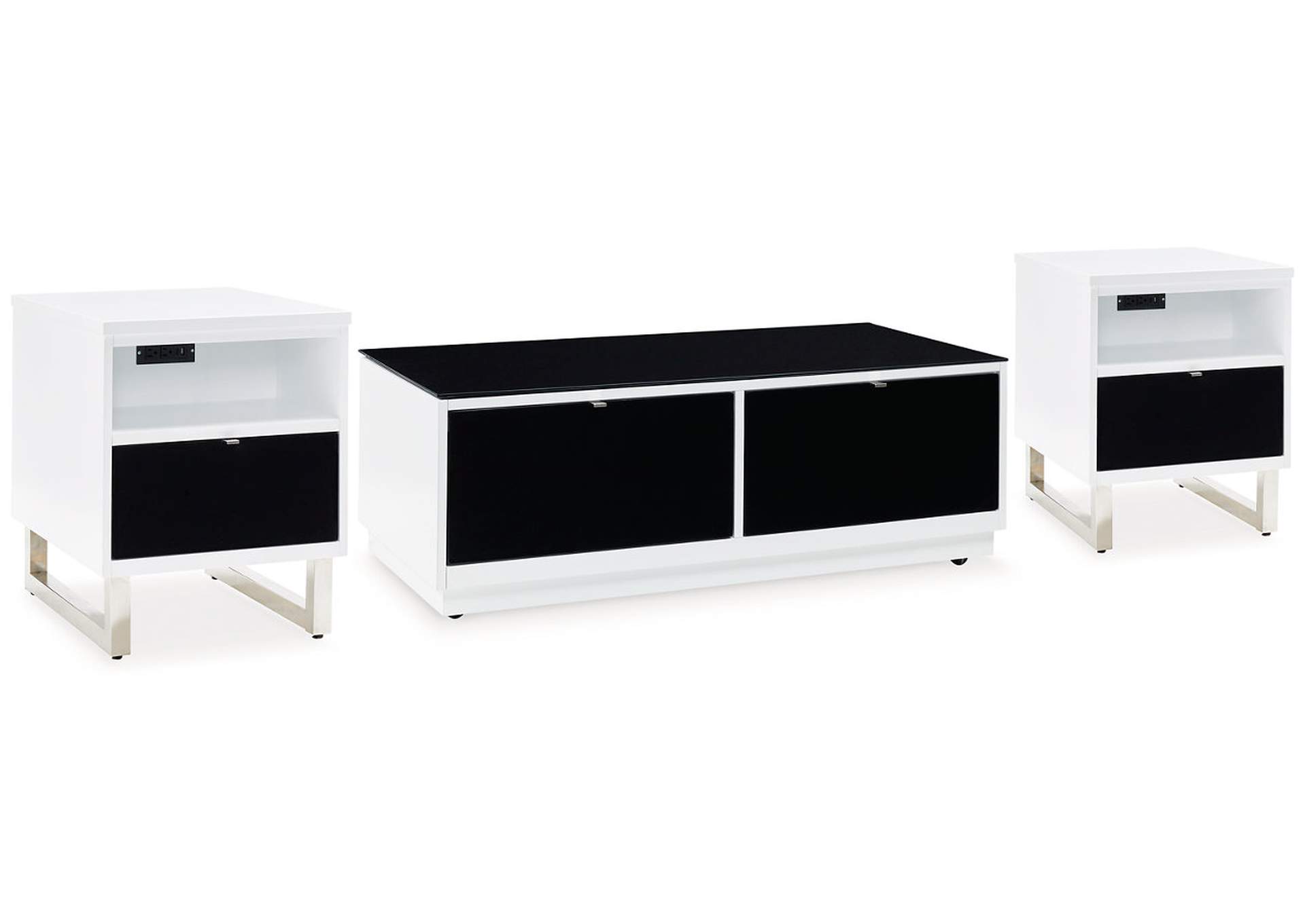 Gardoni Coffee Table and 2 Chairside End Tables,Signature Design By Ashley