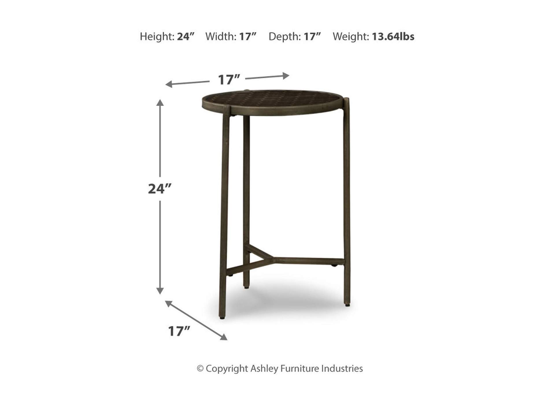 Doraley Chairside End Table,Signature Design By Ashley