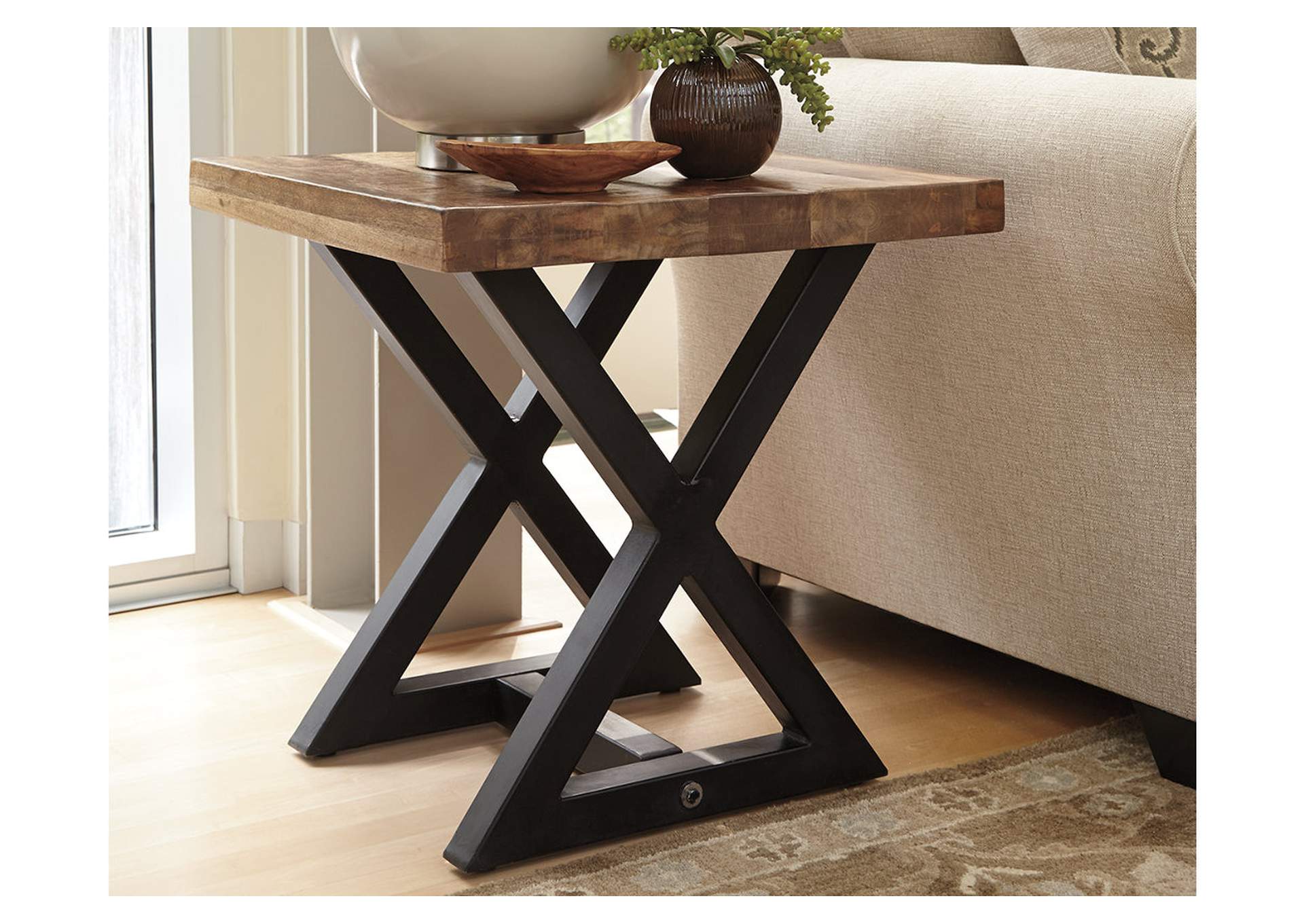 Wesling Brown End Table,Direct To Consumer Express