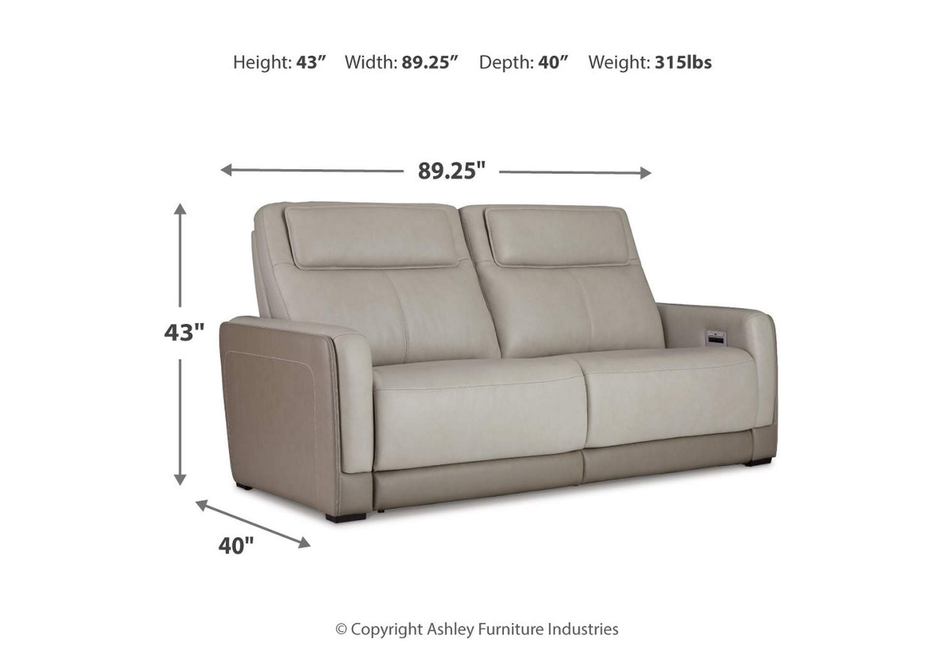 Battleville Power Reclining Sofa,Signature Design By Ashley