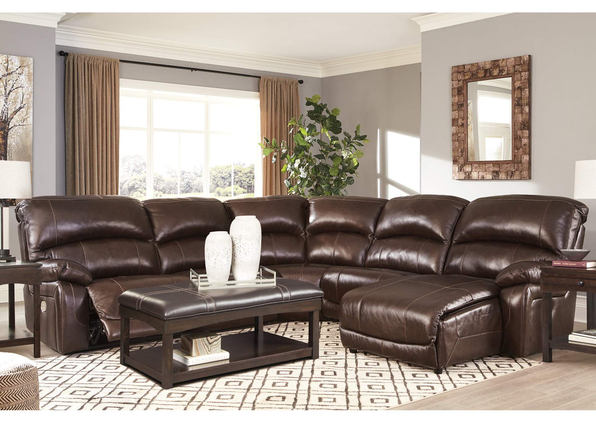 Hallstrung 5-Piece Power Reclining Sectional with Chaise,Signature Design By Ashley