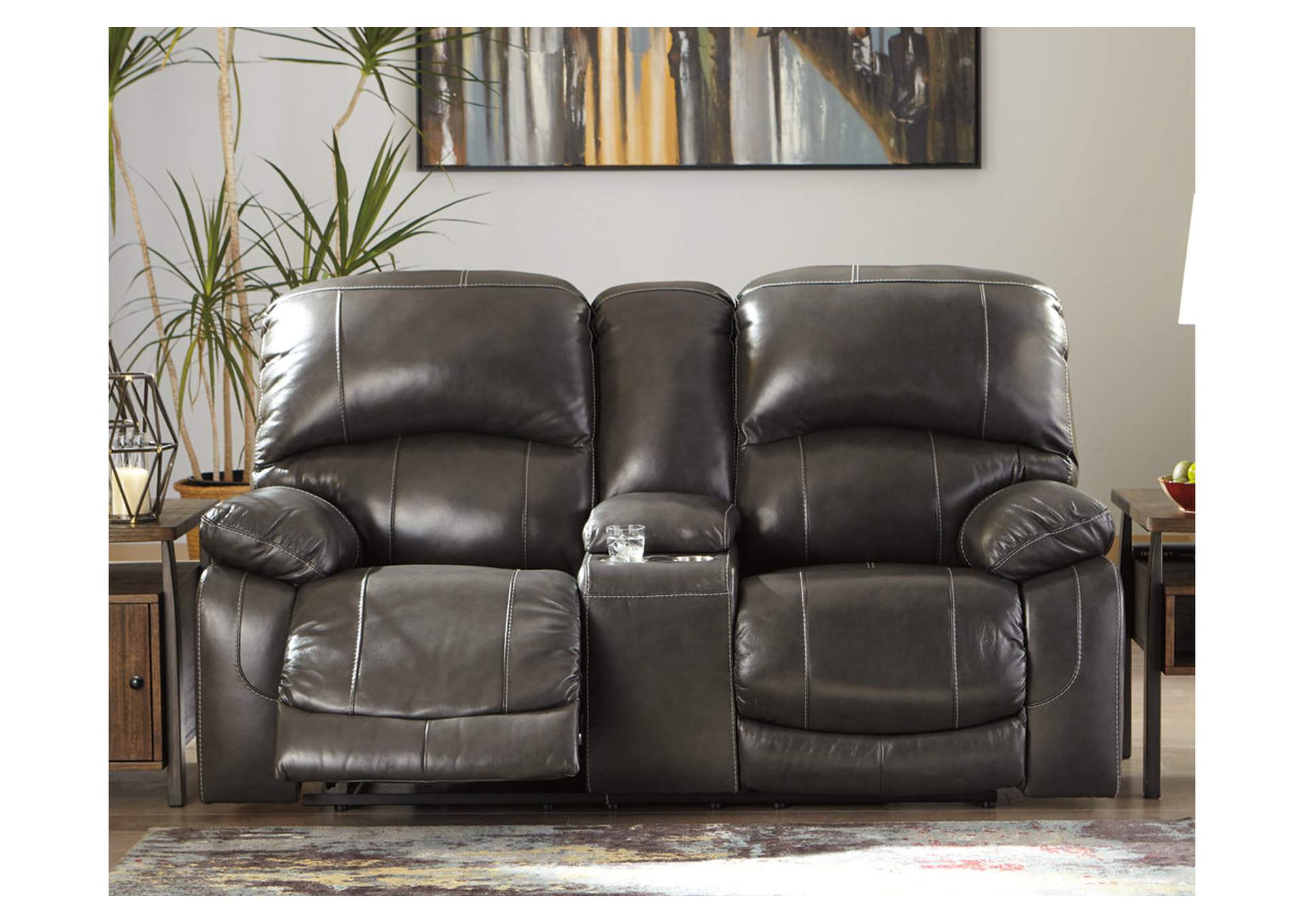 Hallstrung Power Reclining Loveseat with Console,Signature Design By Ashley