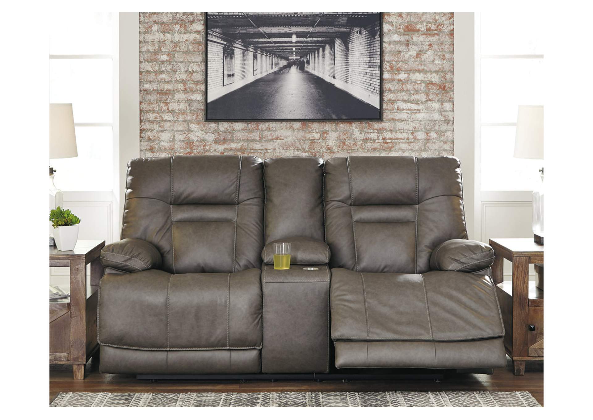 Wurstrow Power Reclining Loveseat with Console,Signature Design By Ashley