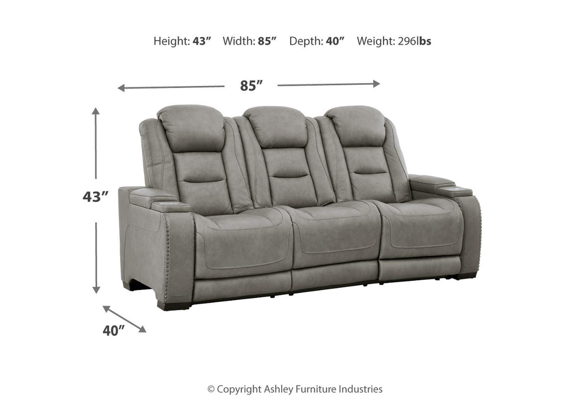 The Man-Den Power Reclining Sofa,Signature Design By Ashley