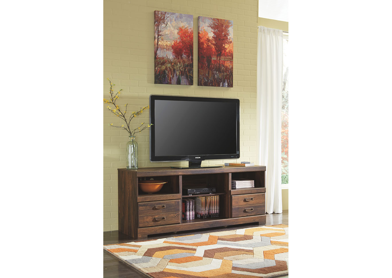 Quinden Large TV Stand,ABF Signature Design by Ashley