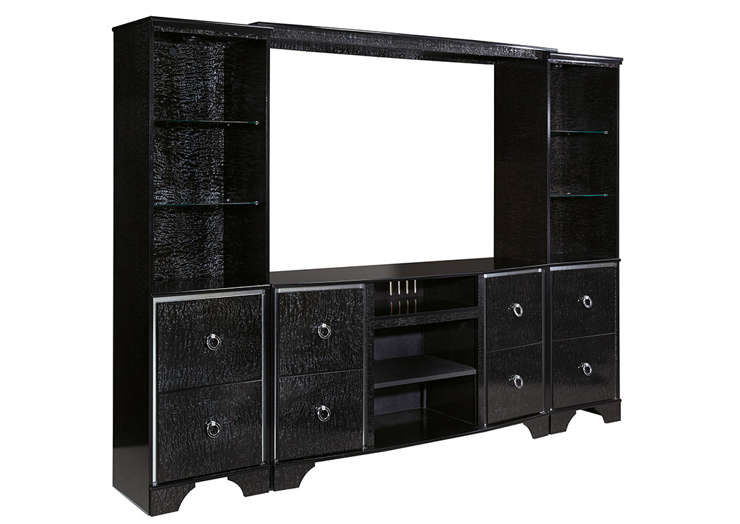 Amrothi Black Large Entertainment Center,ABF Signature Design by Ashley