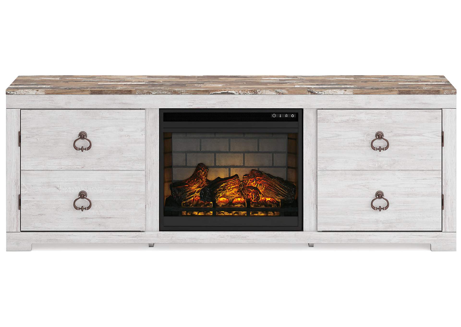 Willowton 72" TV Stand with Electric Fireplace,Signature Design By Ashley