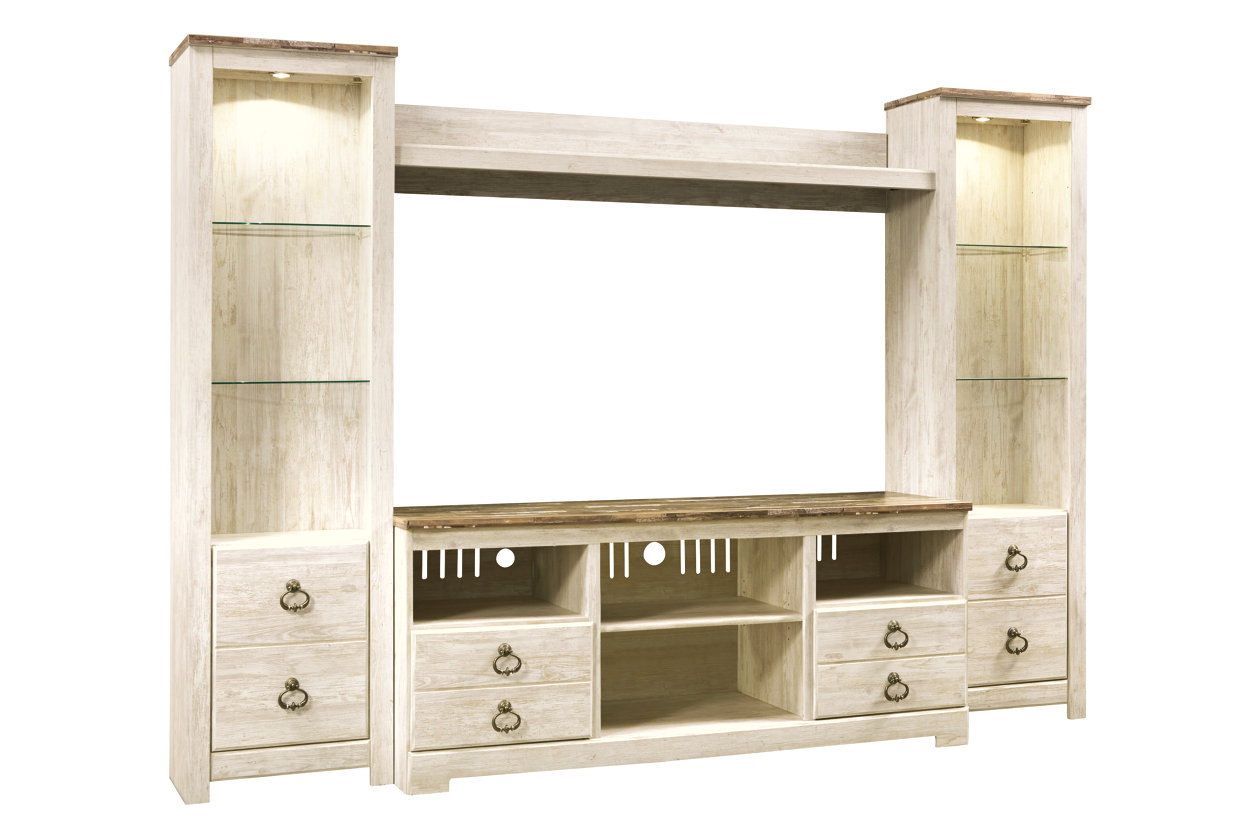 Willowton Whitewash Entertainment Center,ABF Signature Design by Ashley