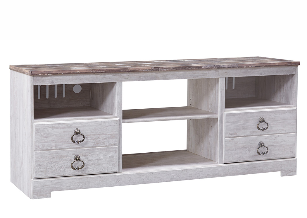 Willowton Whitewash Large TV Stand,ABF Signature Design by Ashley