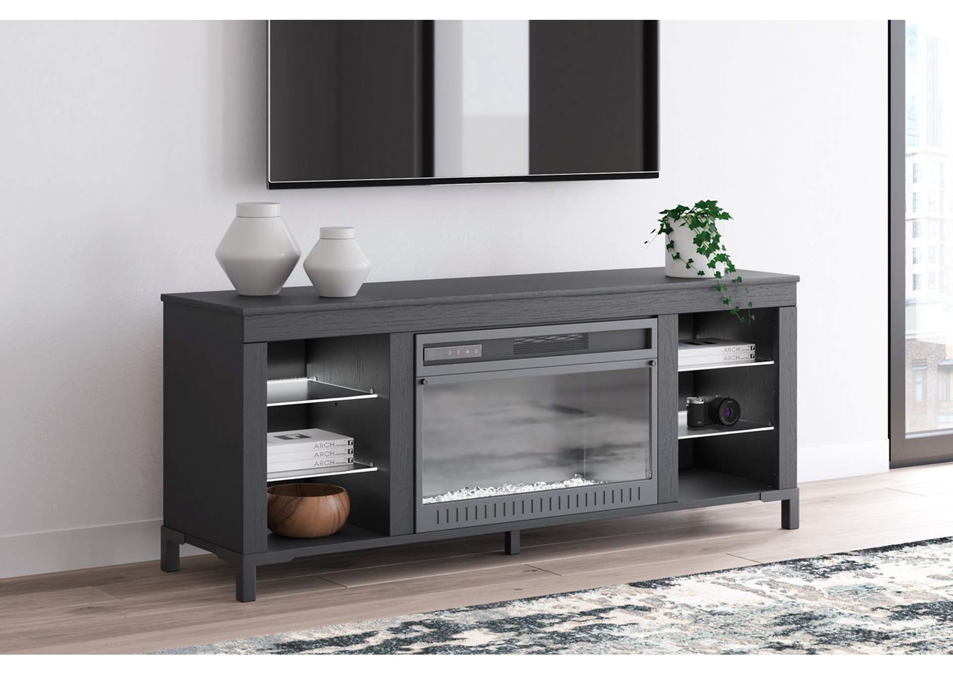 Cayberry 60" TV Stand with Electric Fireplace,Signature Design By Ashley