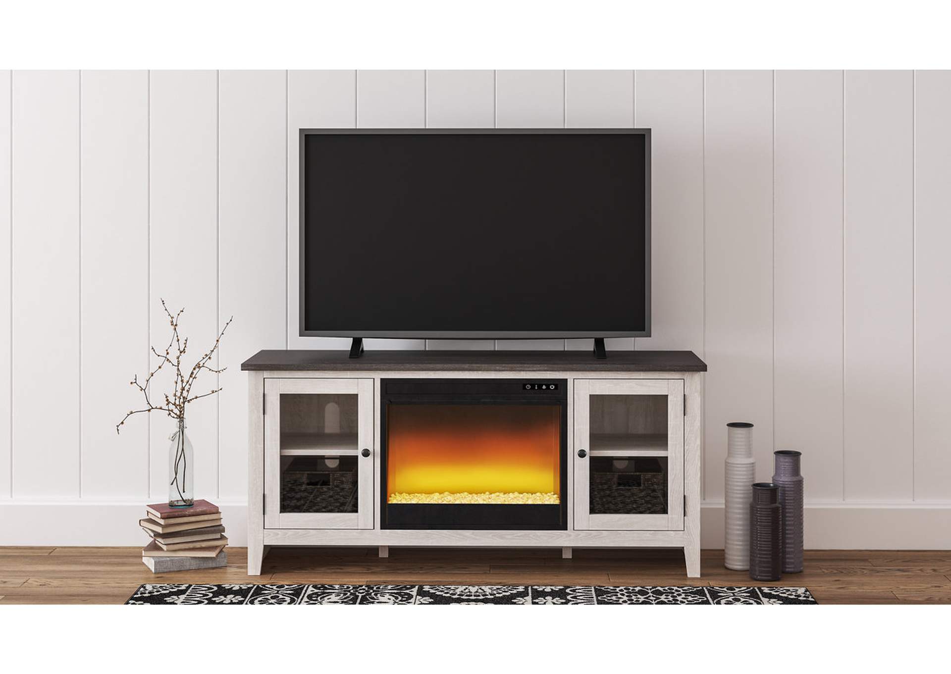 Dorrinson 60" TV Stand with Electric Fireplace,Signature Design By Ashley