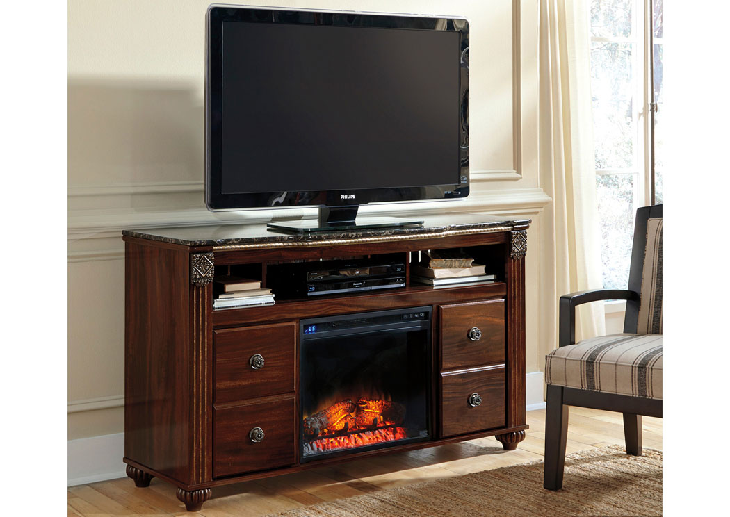 Gabriela Large TV Stand w/ LED Fireplace Insert,ABF Signature Design by Ashley